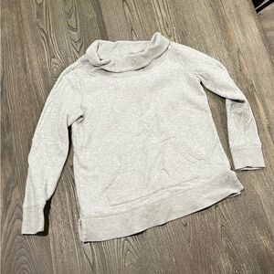 Ann Taylor Loft Cowl Neck Knit Sweater Pullover Long Sleeve Beige Womens Size M